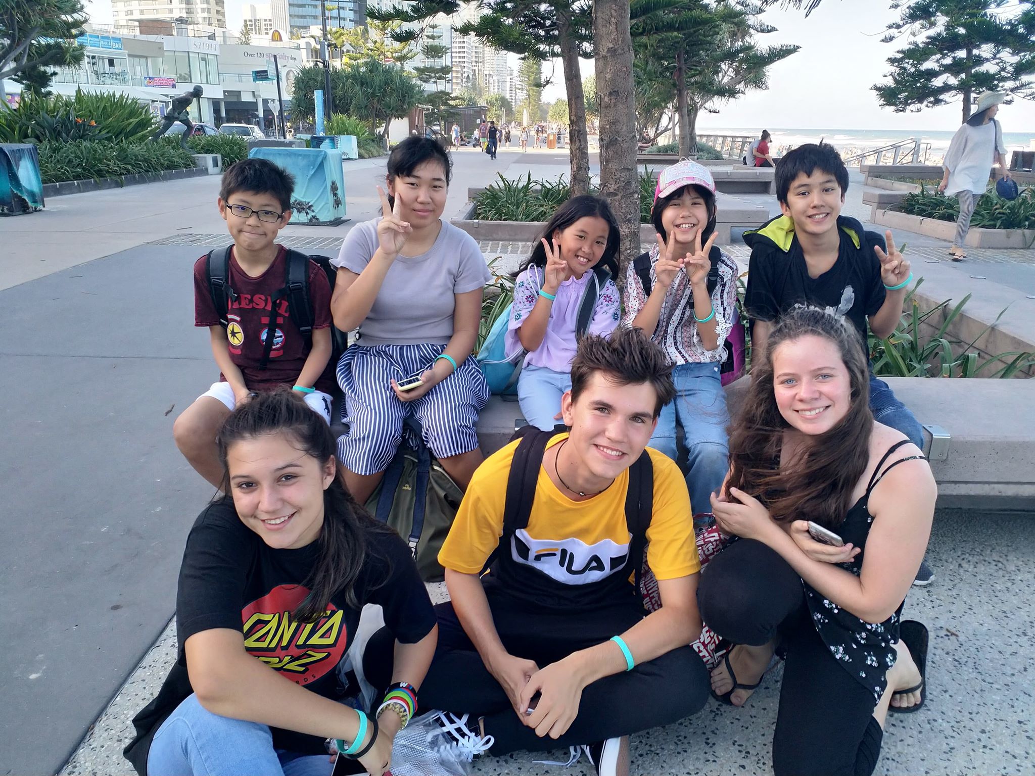 family holiday friends at AICOL English school
